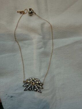 Lulu Frost Gold-Tone Crystal Fan Pendant Necklace